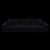 4 Seat Sofa, Deep Seat Couches With Soft Pillows And 2 Ottomans, Convertible Sofa Lounge Chair, For Living Room - Black - Image 22