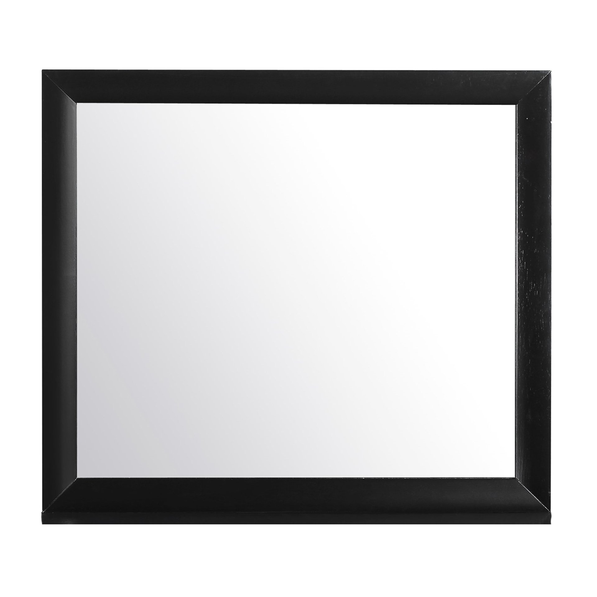 Lucille - Mirror With Sleek Frame And Glass - Black - Image 4