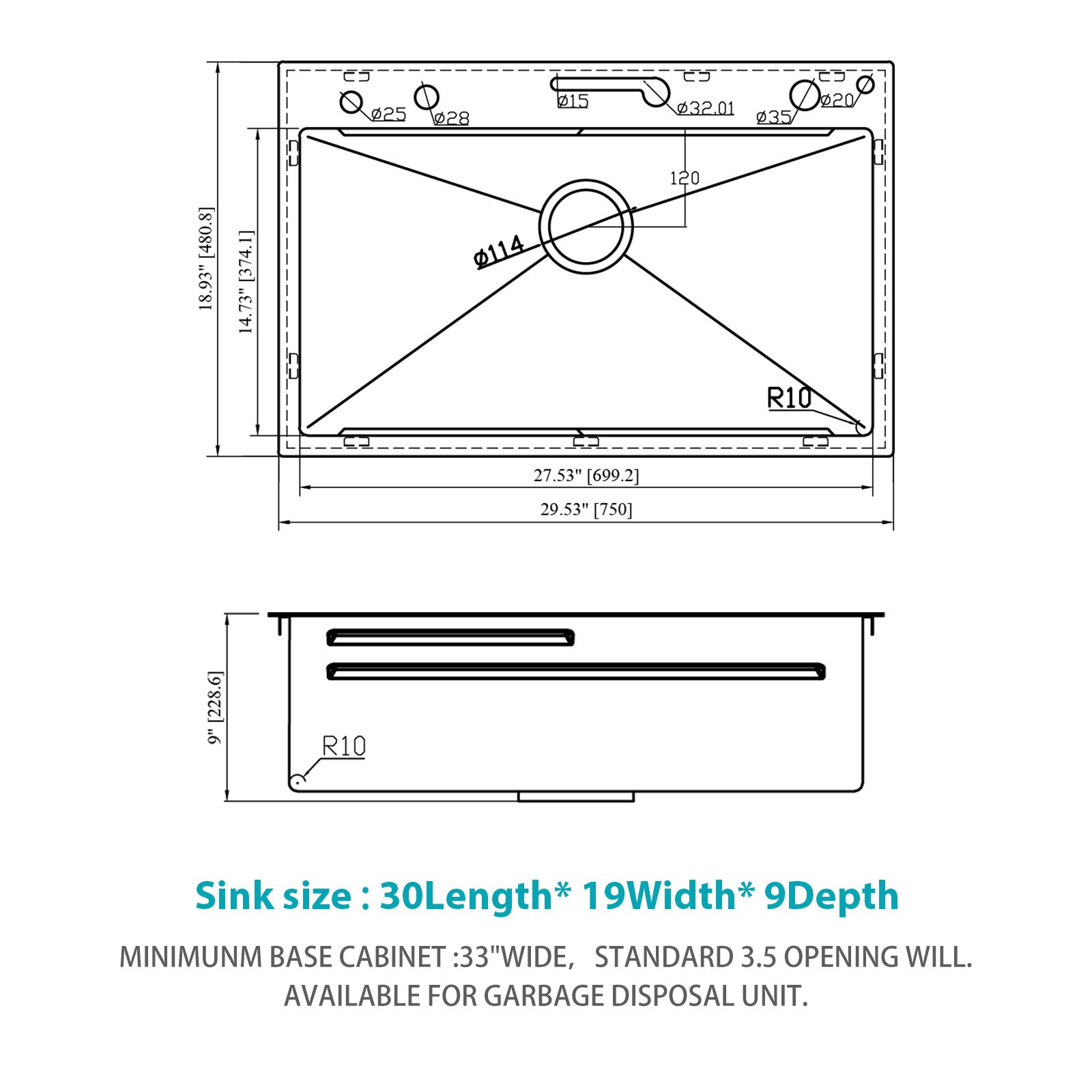 Kitchen Waterfall Sink Single Bowl With LED Faucet, Ledge Workstation, And Multi Function Pull Out Spray - Brushed Nickel - Image 3