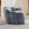Lotus Compression Sofa Bean Bag With Pull Ring - Gray - Image 5