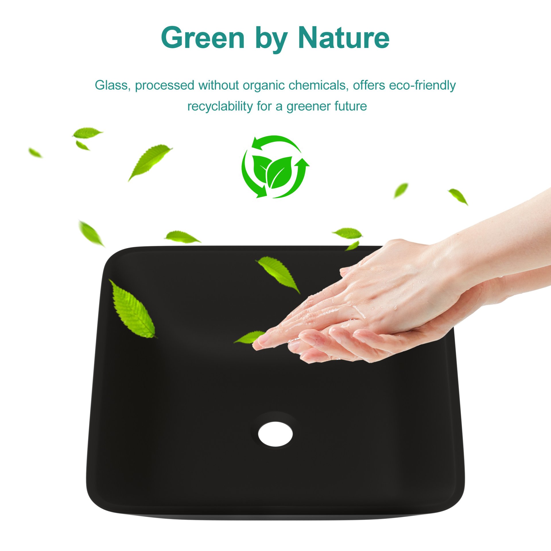 Artistic Vessel Sink With Faucet And Pop Up Drain - Matte Black - Image 7