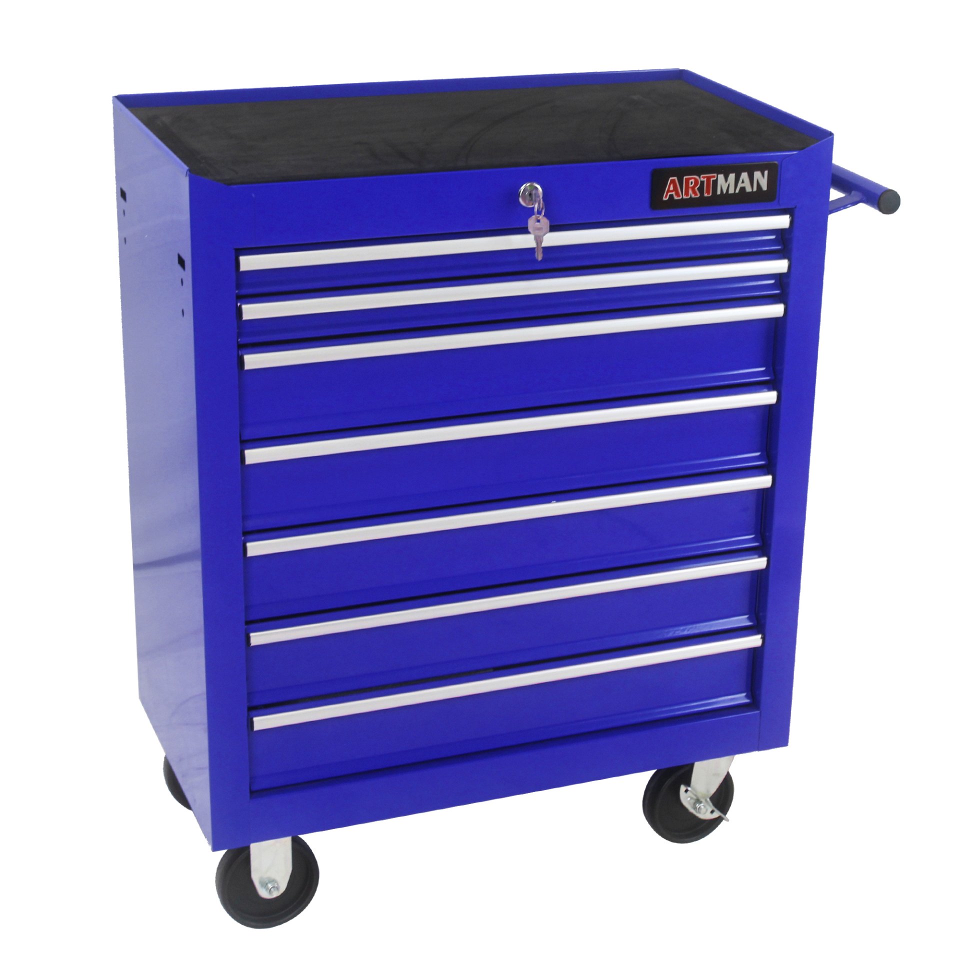 7 Drawers Multifunctional Tool Cart & Wheels - Blue - Image 9