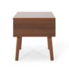 2 Toned Particle Board End Table - White / Walnut - Image 8