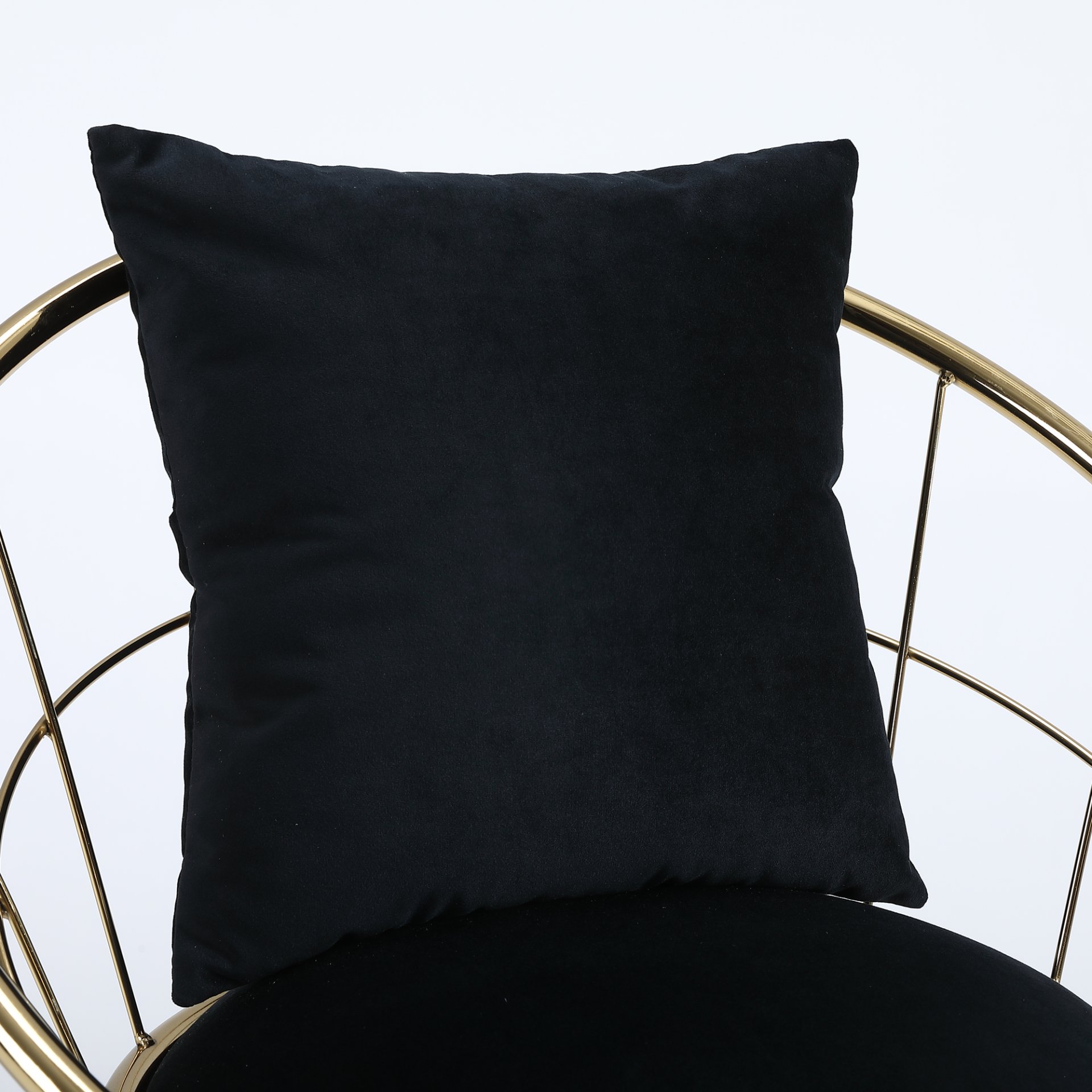 Velvet Bar Chair, Pure Gold Plated, Unique Design, 360 Degree Rotation, Adjustable Height, Suitable For Dining Room And Bar, (Set of 2) - Black - Image 11