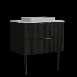 Elena - Modern Bathroom Vanity With Sink Luxury Bathroom Vanity With Ample Storage, 2 Soft Close Drawers, 2 In 1 Floating Or Freestanding Design - Black