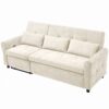 2 In 1, 3 Seater Sofa With Pull Out Bed And Reversible Recliner - Beige - Image 11