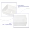 Rectangular Ceramic Vessel Bathroom Sink - White - Image 8