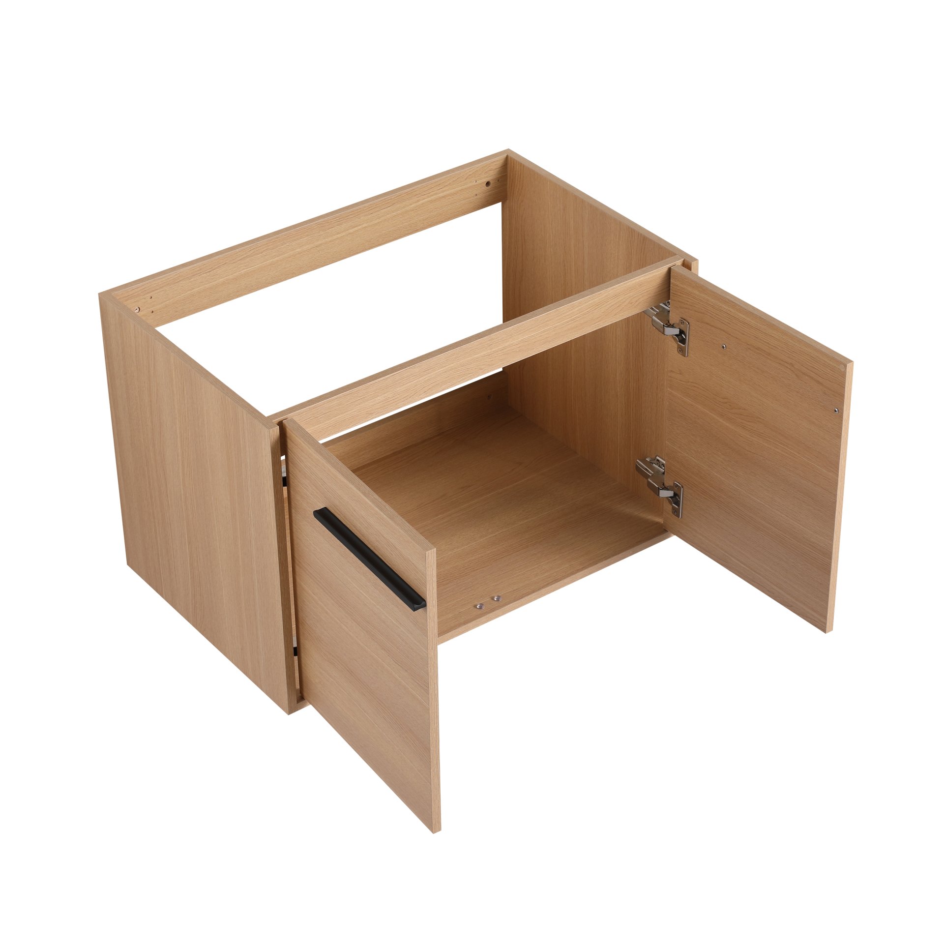 Bathroom Vanity With Resin Countertop Sink, 30" 2 Doors Cabinet Set - Oak - Image 20