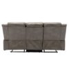3 Seater Home Theater Recliner Manual Recliner Chair With A Led Light Strip Two Built-In Cup Holders For Living Room - Gray - Image 12