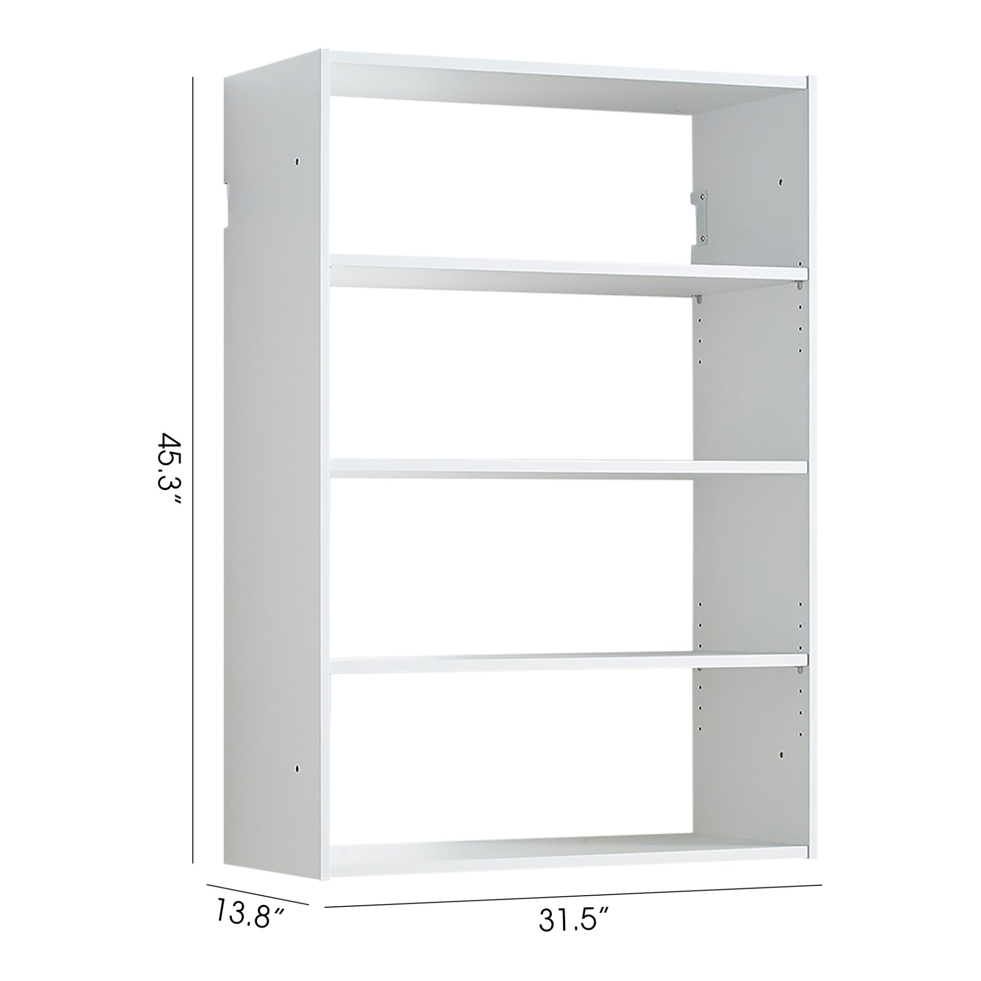 Devi - Wall Mounted Wood Closet System With Modular Design And Ample Storage - White - Image 3