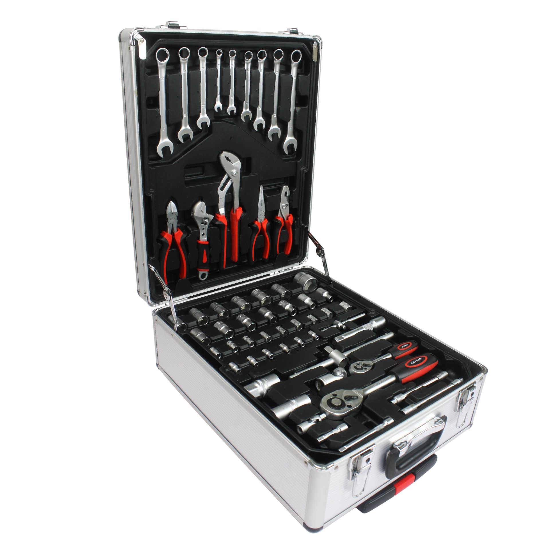 899 Piece Home Repair Tool Set With Rolling Plastic Toolbox, 4 Drawers, General Household Maintenance Kit For Garden, Homeowner, Handyman - Silver - Image 6