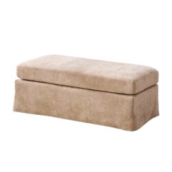 Upholstered Ottoman Foot Stool - Wheat