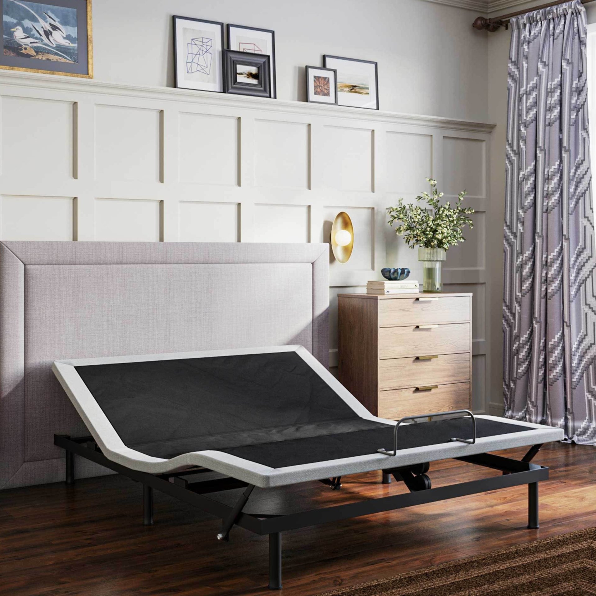 Btx4 - California King Adjustable Bed Base With Head And Foot Position Adjustment - Black / Gray - Image 8