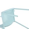 4 Piece Stackable Single Chairs With Vertical Stripe Design For All Weather - Light Blue - Image 14