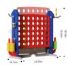 4 To Score Giant Game Set With Mesh Bag & Jumbo Connect 4 - Blue / Red - Image 3