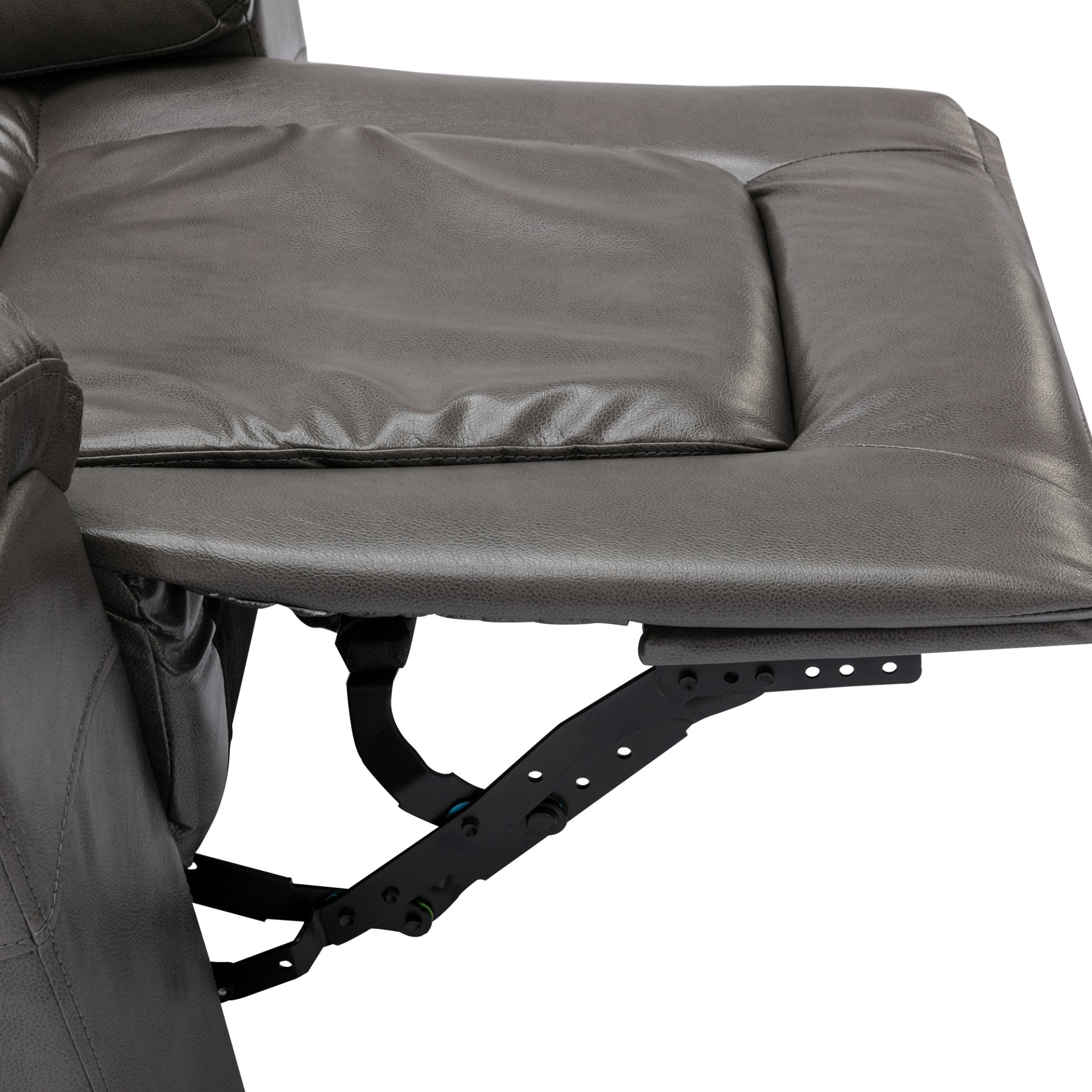3 Seater Home Theater Recliner Manual Recliner Chair With Two Built-In Cup Holders For Living Room - Gray - Image 15