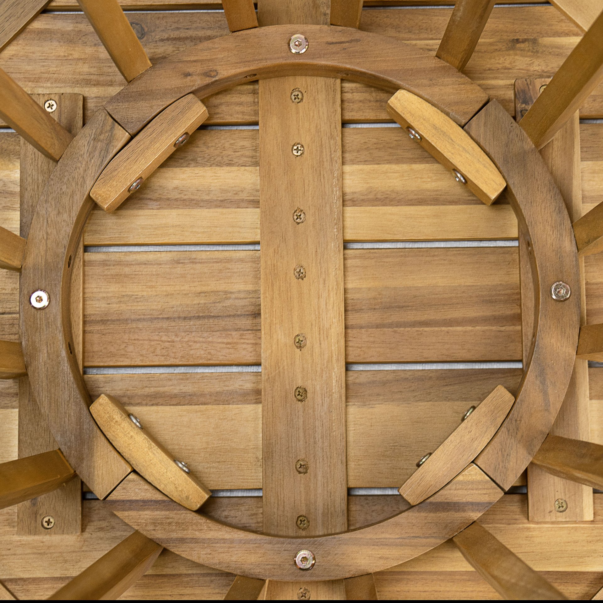 Outdoor Round Top Dining Table, Round Bistro Table - Teak - Image 8