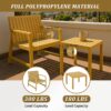 2 Piece Indoor / Outdoor Furniture Set (One Chair And 1 Coffee Table), UV Resistant, Waterproof And Durable - Brick Yellow - Image 6