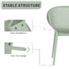 2 Pack Lounge Chair Set With Folding Square Table - Khaki / Pale Green / White - Image 18