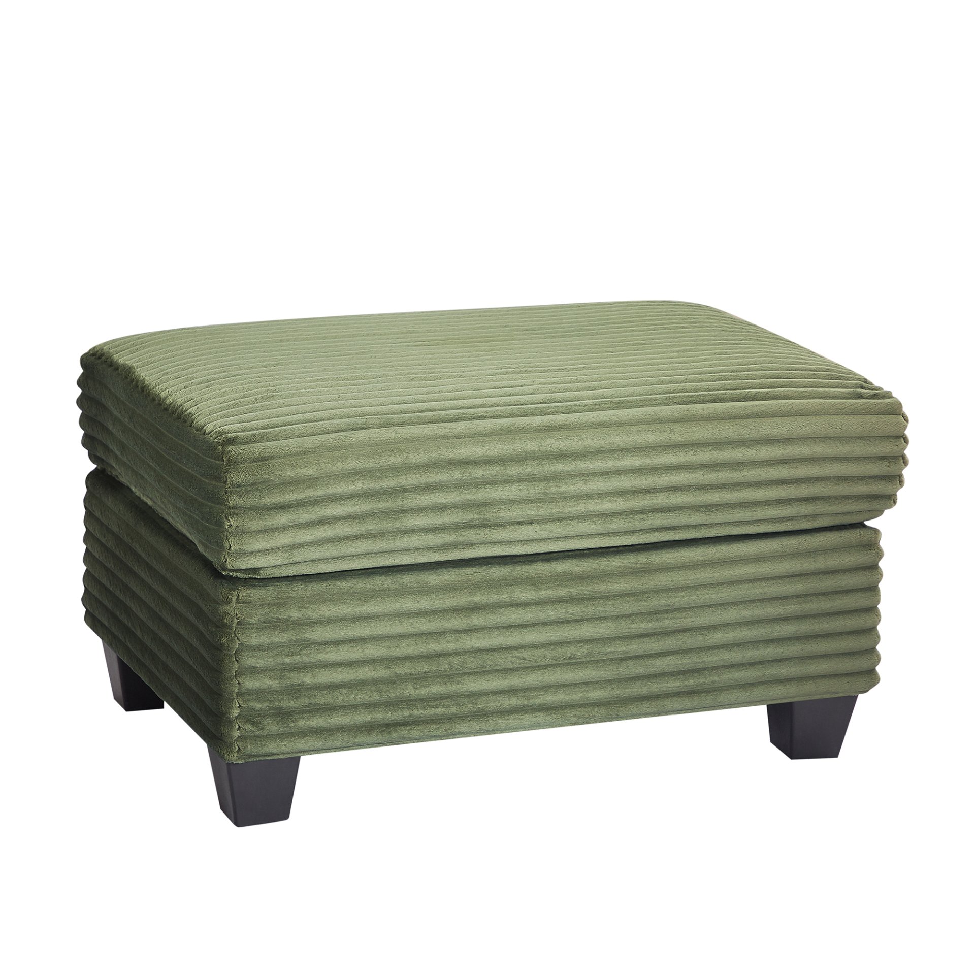 Modern Sectional Sofa U Shaped With Movable Ottoman And Side Storage Pockets Corduroy - Green - Image 19
