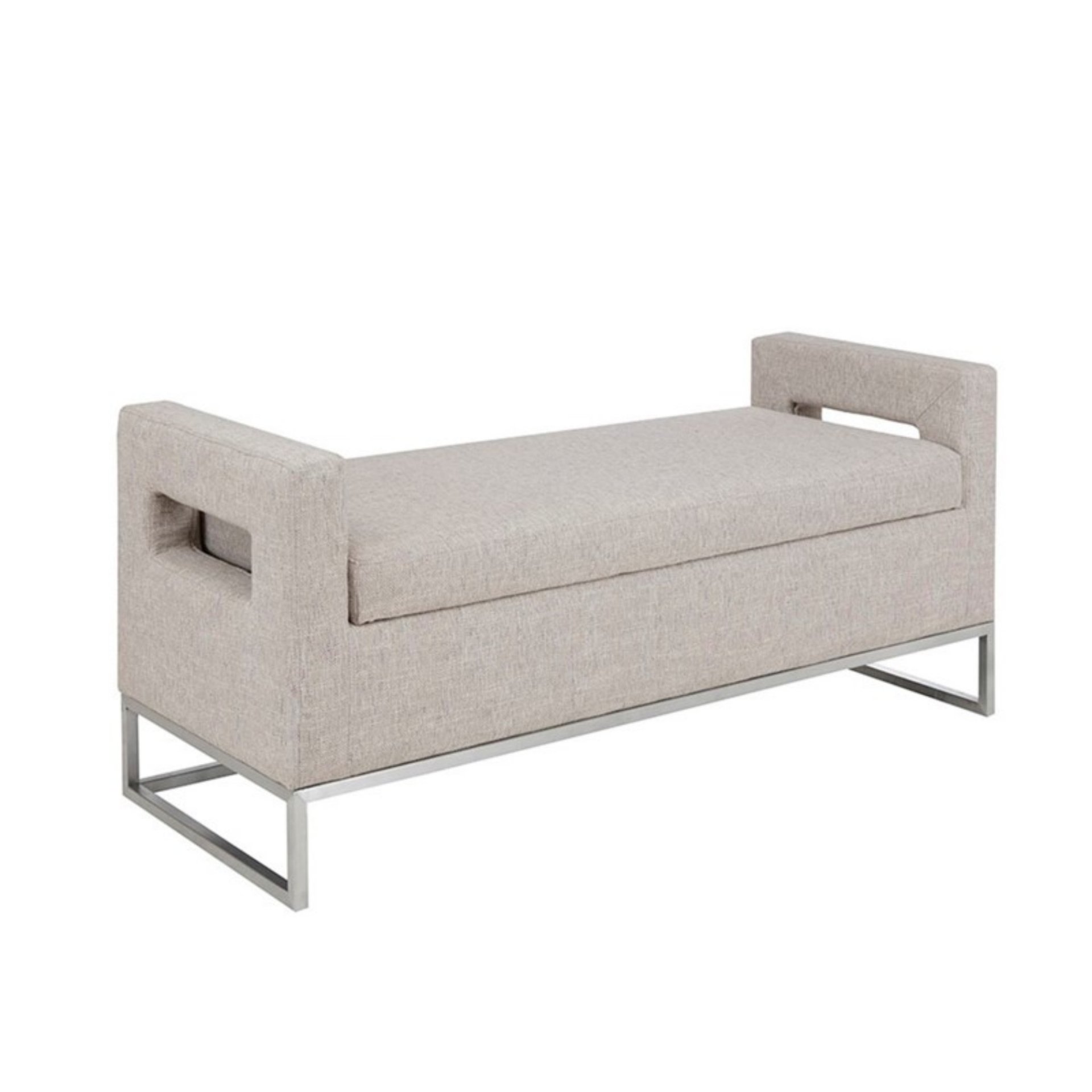 Crawford - Soft Close Storage Bench With Open Sides - Gray - Image 8