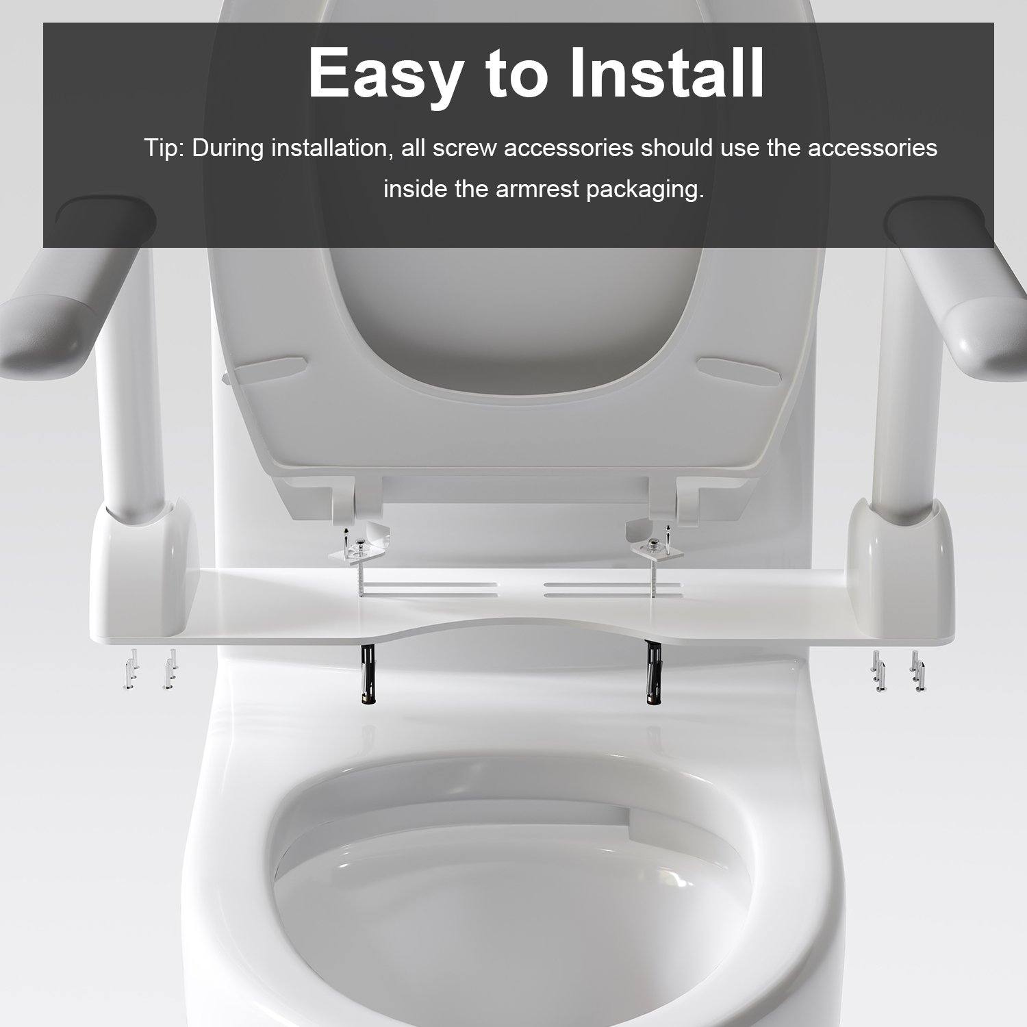 Upgraded Design Armrest, With Glossy Gw 007 1 Piece Toilet With Tornado Flush, Soft Close Seat, Dual Flush Map 1000G, Comfort Chair Seat - Gloss White - Image 6