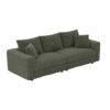 3 Seat Sofa, Convertible Deep Seat Sofa Lounge Chair For Living Room - Green - Image 14