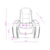 3 Piece Power Sofa Set With Recliner, USB LED Headrest, Bookshelf Arms, Drop Down Table And Storage Frame - Grey - Image 11
