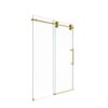Frameless Single Sliding Shower Door With Bypass Design And 5 / 16" Clear Tempered Glass - Brushed Gold - Image 13
