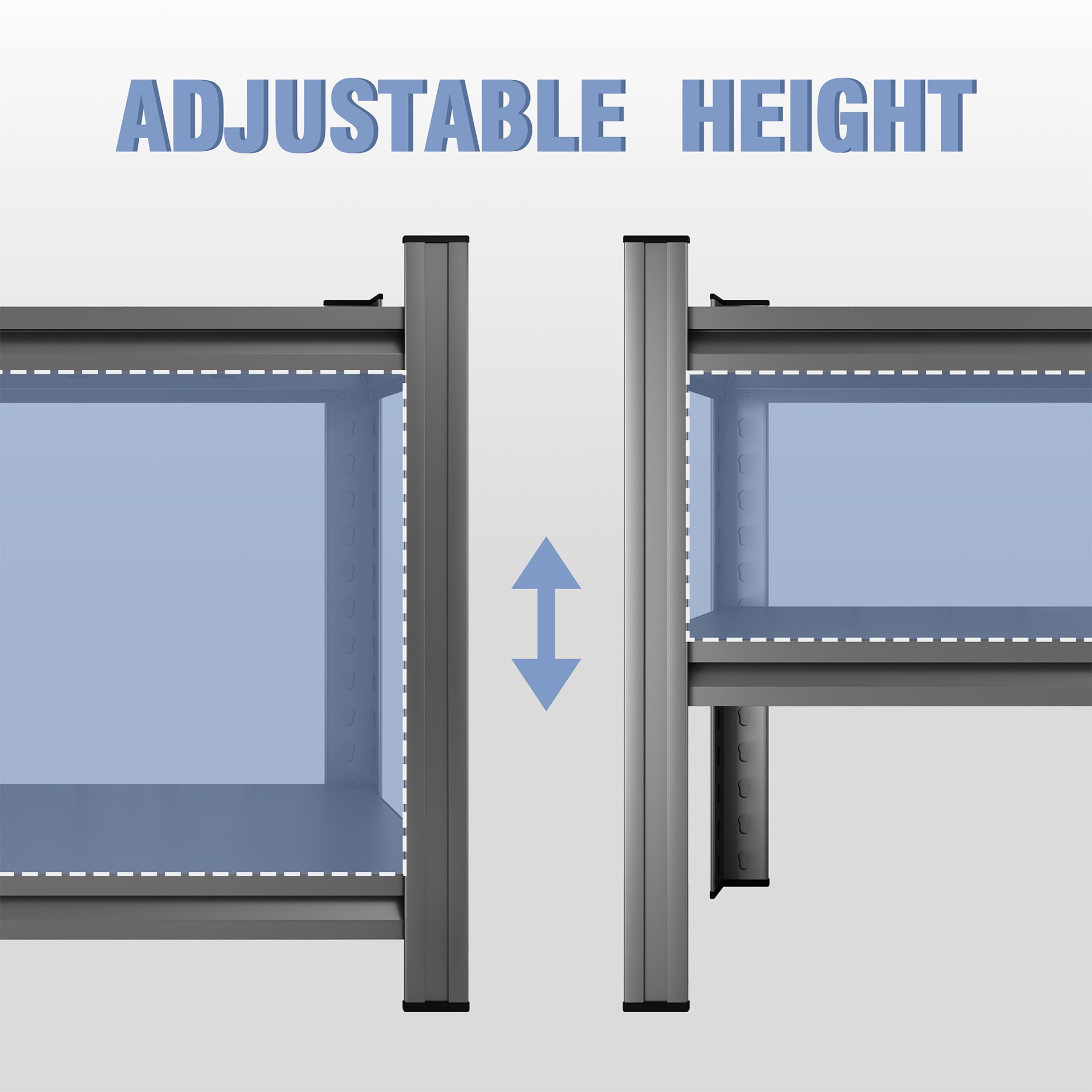 Adjustable Divider Shelf, Bookcase, Office Vertical Storage Rack - Black - Image 7