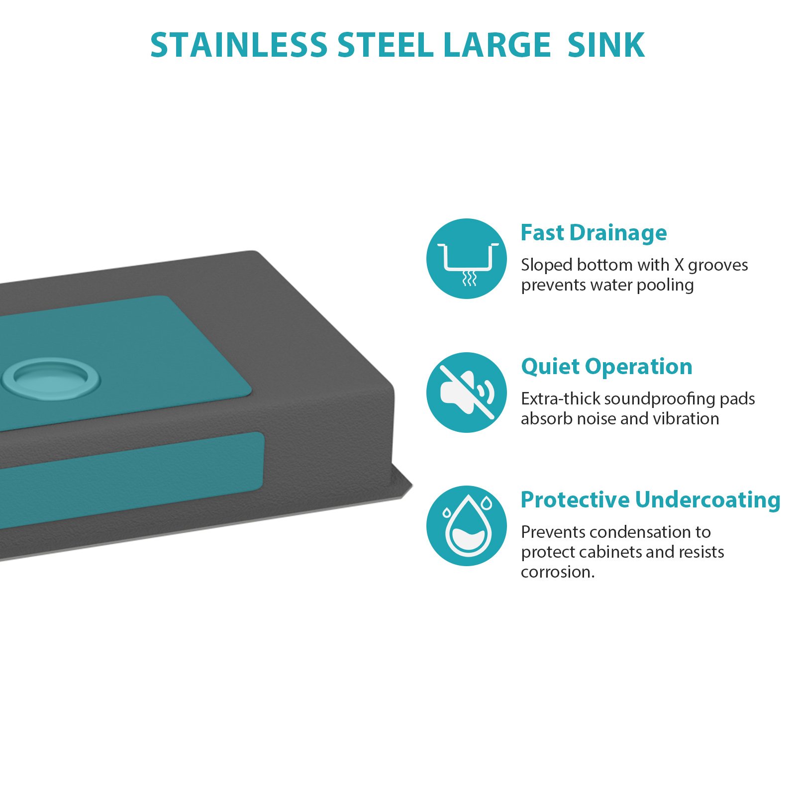 Ada-Compliant Undermount Kitchen Sink, Low Depth Single Bowl - Brushed Nickel - Image 9