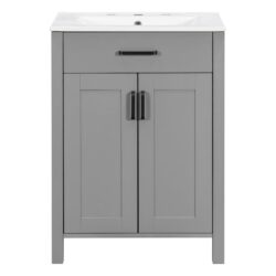 Bathroom Vanity Combo With Sink, Space Saving Design - Gray