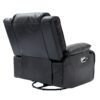 360° Swivel And Rocking Home Theater Recliner Manual Recliner Chair With A Led Light Strip For Living Room - Black - Image 18