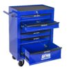 Rolling Metal Tool Chest With 6 Drawers, 20" Steel Storage Cabinet With Ball Bearing Slides - Black / Blue - Image 9