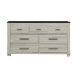 Augusta - Dresser, 7 Spacious Drawers, Block Feet - Beige Brown