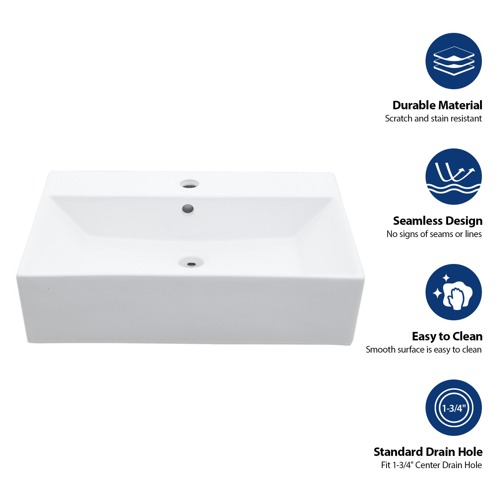 Console Sink With 304 Legs, 24" X 16.75", Wall Mounted Design - White / Black - Image 7