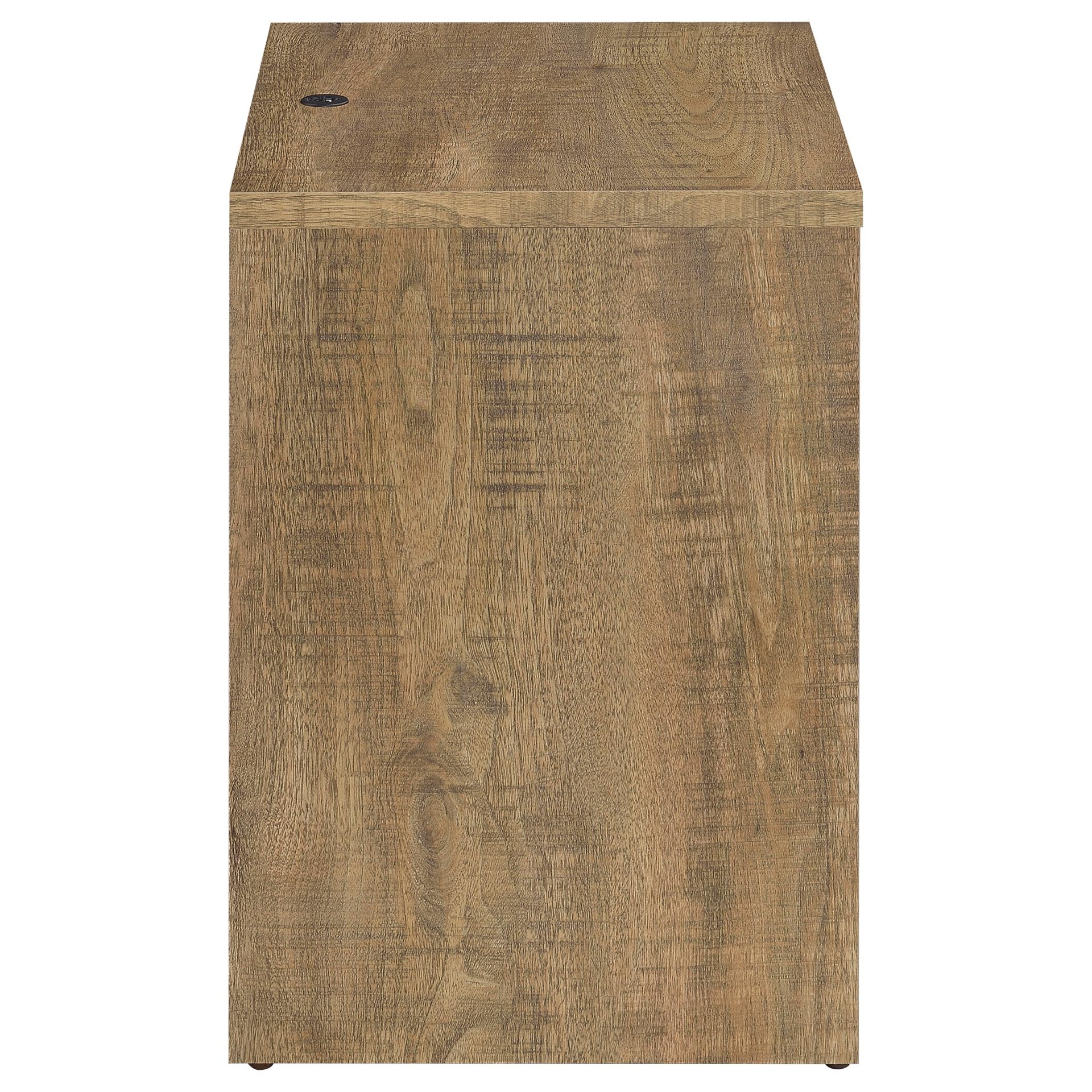 Nightstand With Dual USB Charging And Motion Sensor LED - Mango Color / Oak - Image 8