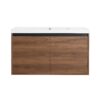 36" Bathroom Vanity Set With Resin Countertop Sink And 2 Doors - Brown - Image 17