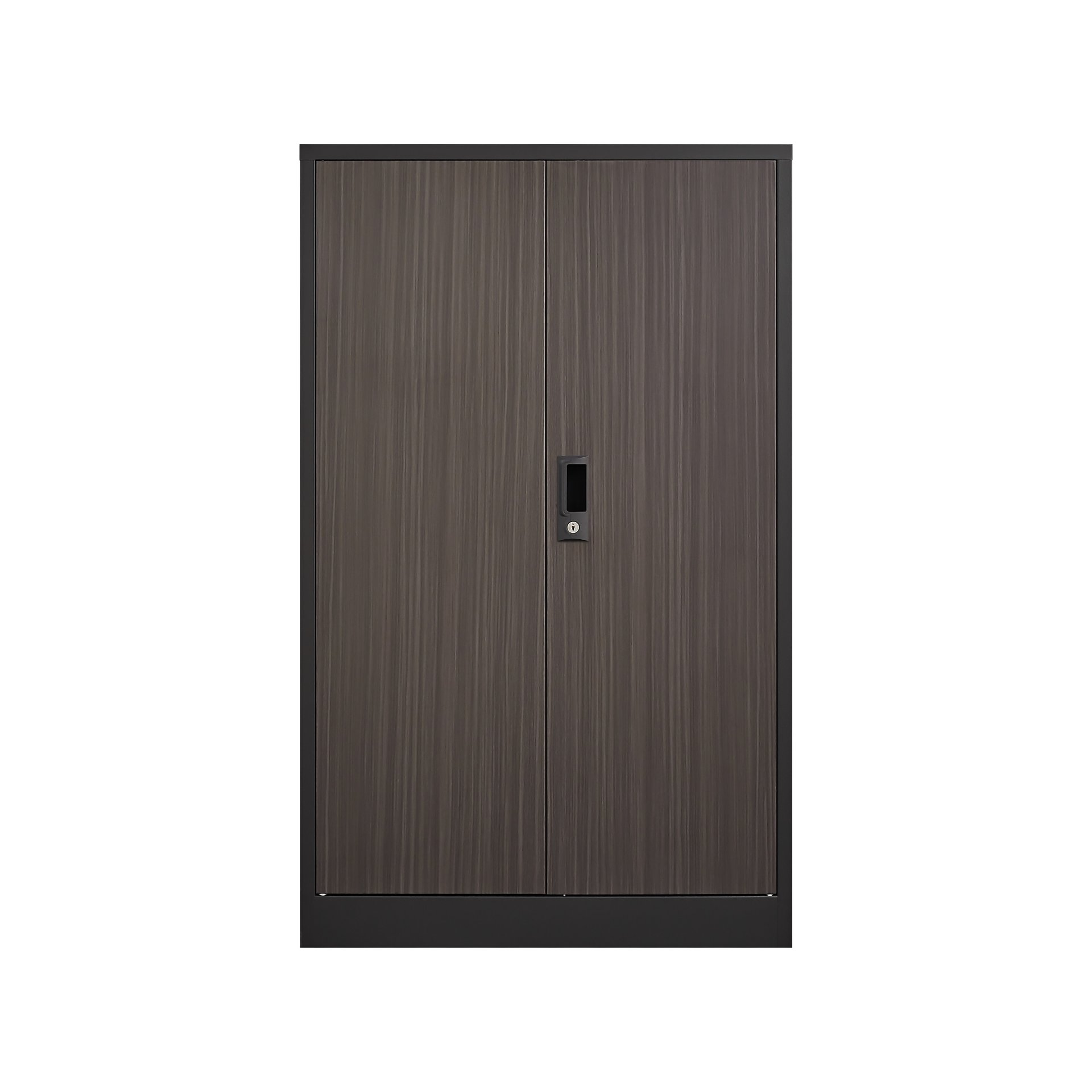 Storage Cabinet With Locking Doors And Adjustable Shelf, Folding Filing Cabinet For Home Office - Black - Image 13