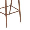 Outdoor Bar Height Aluminum Frame Counter Stools With Scallop Shaped Backrest & Water Resistant Cushions (Set of 2) - Teak - Image 12