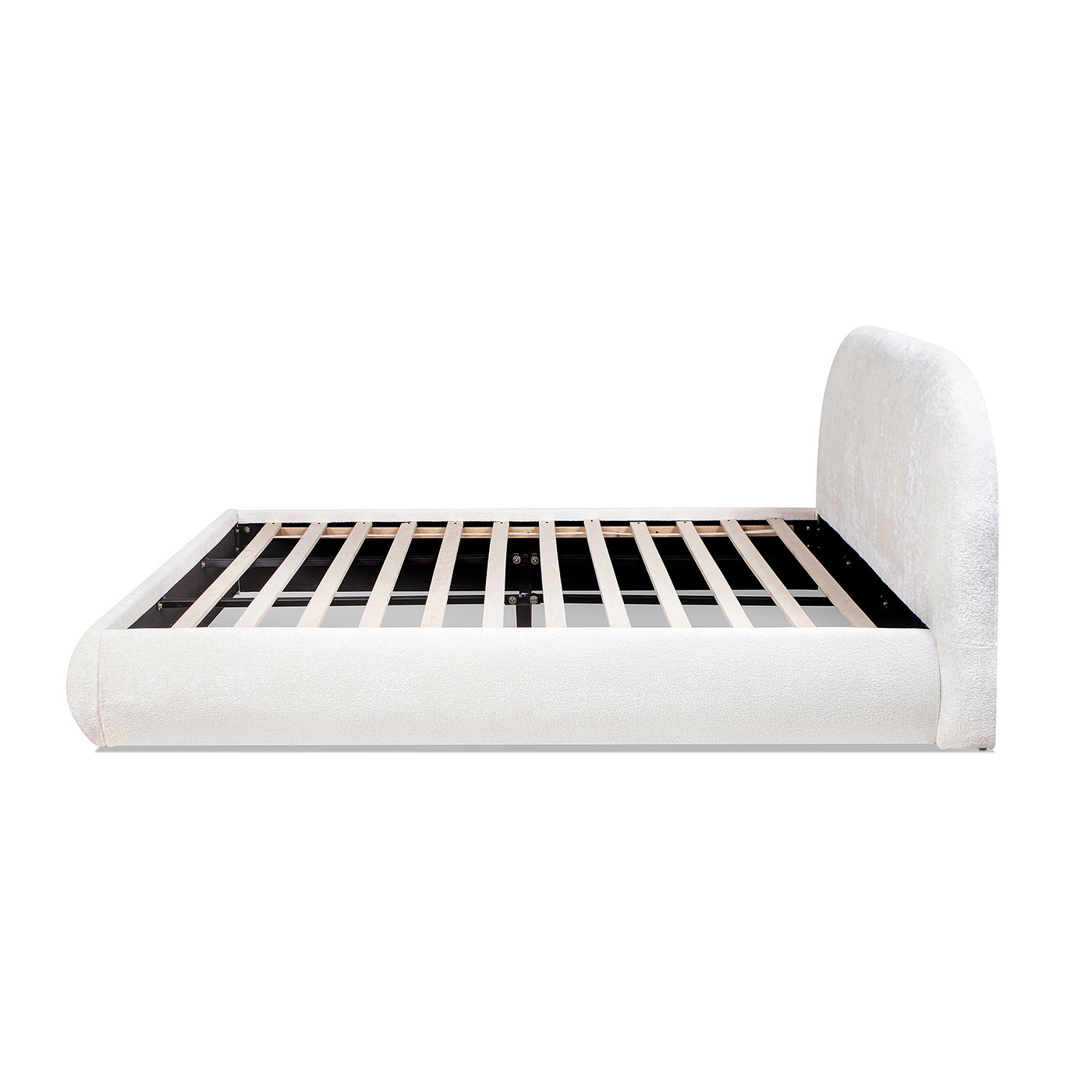 Archie Puffy Grounded - King Upholstered Platform Bed - Almond White - Image 22