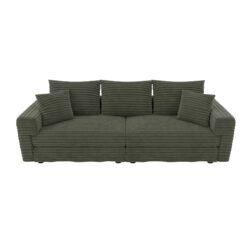 3 Seat Sofa, Convertible Deep Seat Sofa Lounge Chair For Living Room - Green