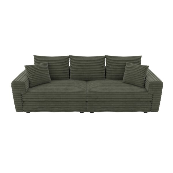 3 Seat Sofa, Convertible Deep Seat Sofa Lounge Chair For Living Room - Green