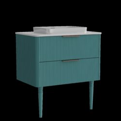 Elena - Modern Bathroom Vanity With Sink Luxury Bathroom Vanity With Ample Storage, 2 Soft Close Drawers, 2 In 1 Floating Or Freestanding Design - Blue