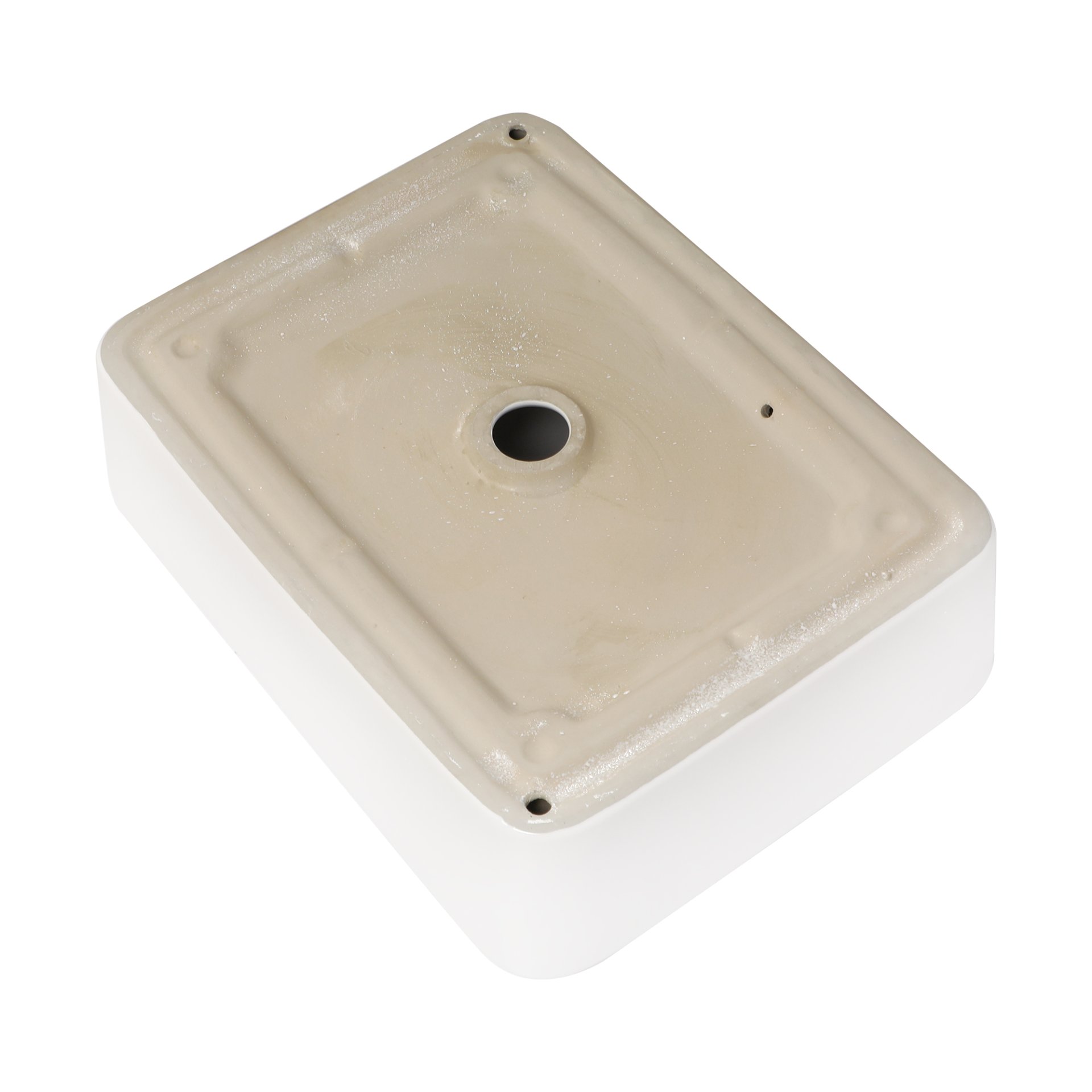 Rectangular Ceramic Vessel Bathroom Sink - White - Image 9