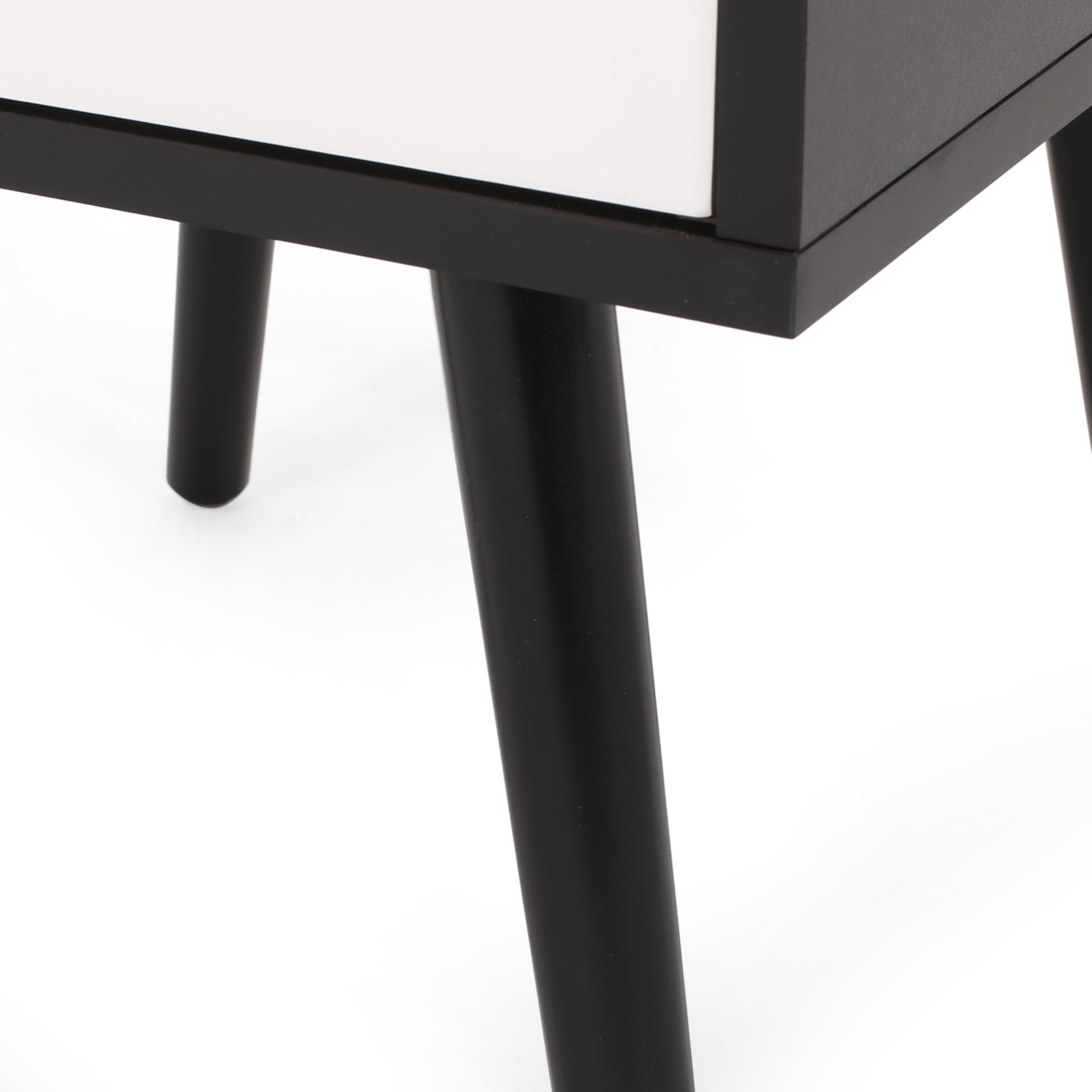 2 Toned Particle Board End Table - Black White - Image 11