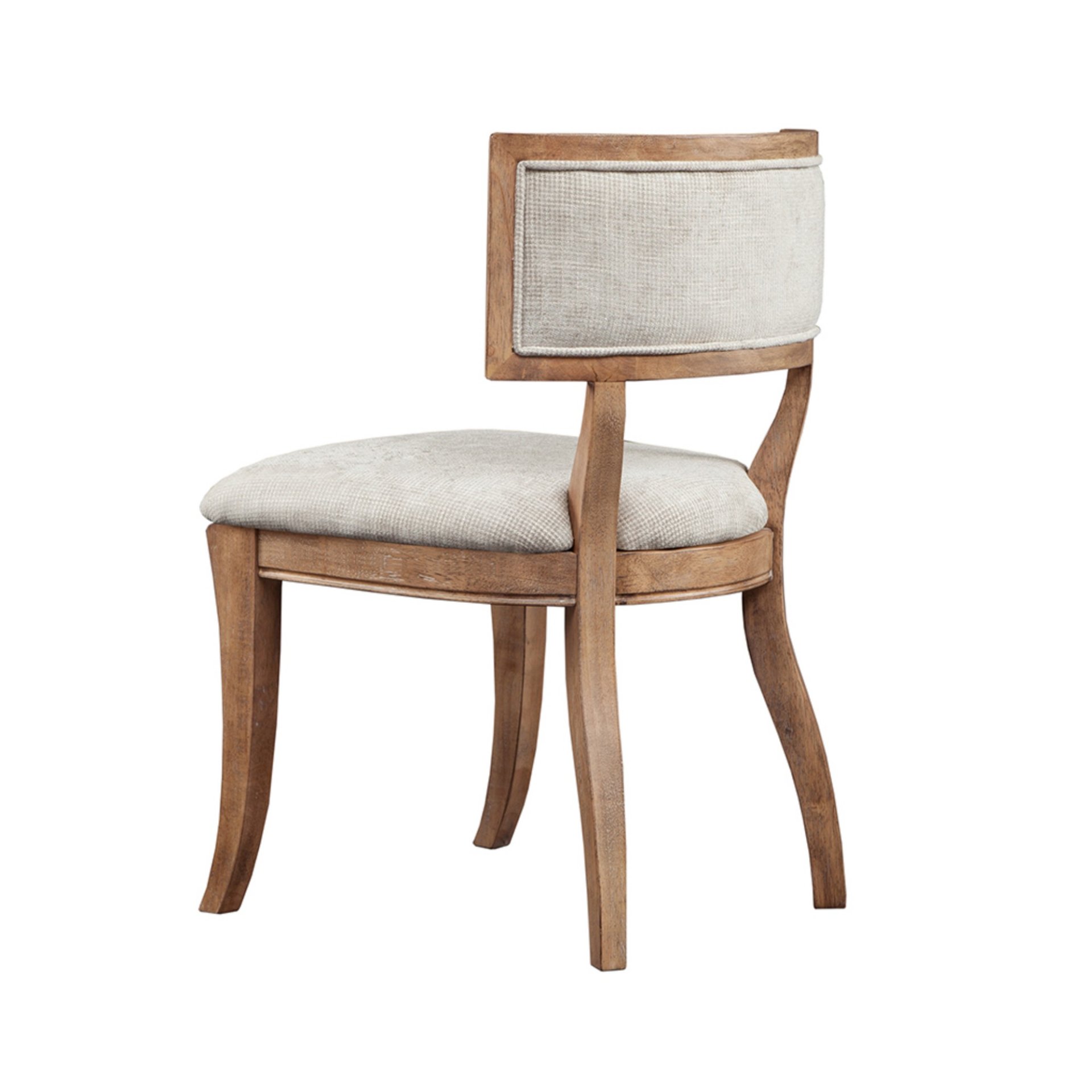 Classic Dining Chair With Curved Back (Set of 2) - Beige / Light Natural - Image 6