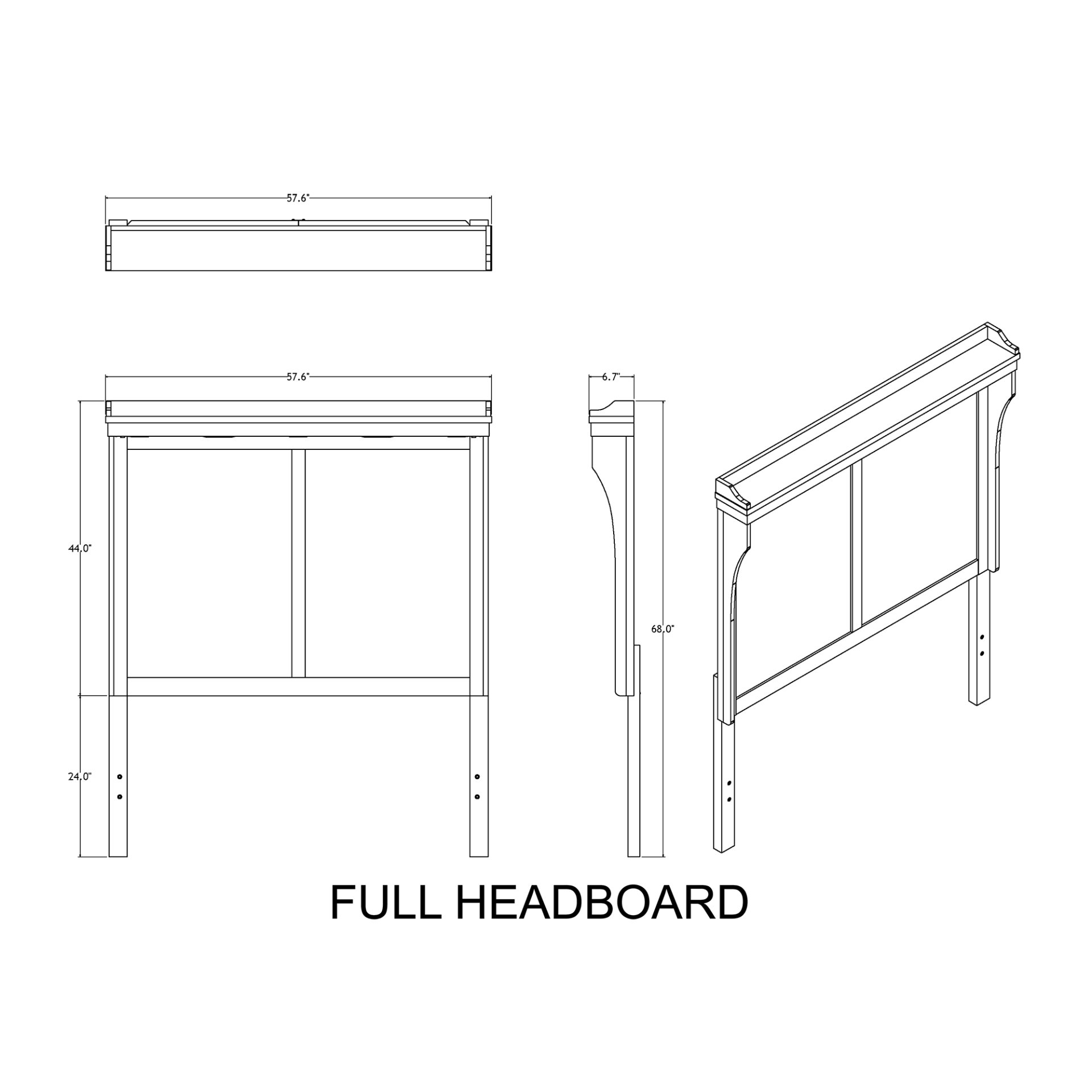 Augusta - Full Bed With Panel Headboard, Low Profile, 5 Piece Set Includes Bed, Dresser, Chest, Nightstand, Mirror - Beige / Brown - Image 13