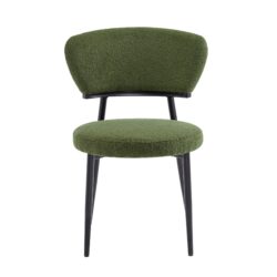Upholstered Dining Chair (Set of 2) - Green Fabric