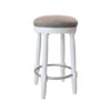 26" Counter Height Swivel Bar Stools (Set of 2) With Upholstered Seat - White - Image 6